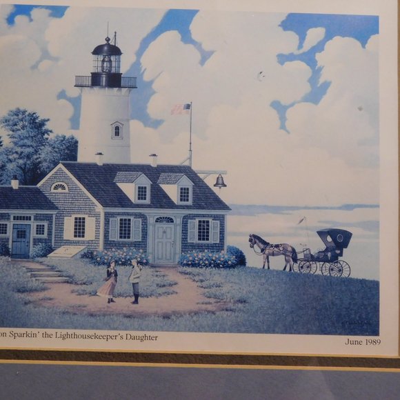 Jayson Sparkin’ The Lighthouse Keeper’s Daughter by Charles Wysocki Framed Print - Picture 4 of 7